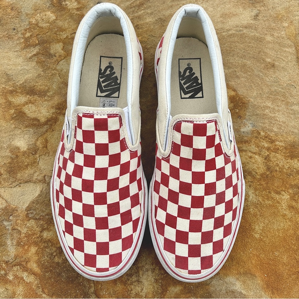 Vans Red/White Classic Slip-on